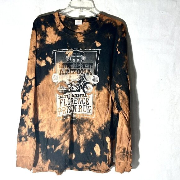 Acid Wash Prison Run Nomad Idaho Xl Biker Motorcycle Tee Shirt Ride a Harley - Picture 3 of 6